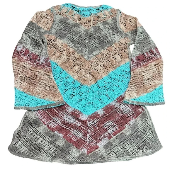 EUC Soft Surroundings boho tunic cover up. Open weave, sz small. - Picture 2 of 9